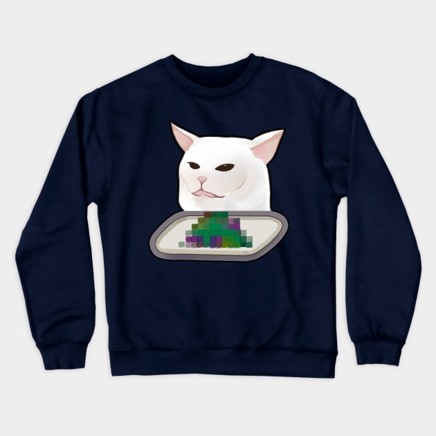 salad cat Crewneck Sweatshirt by mushopea